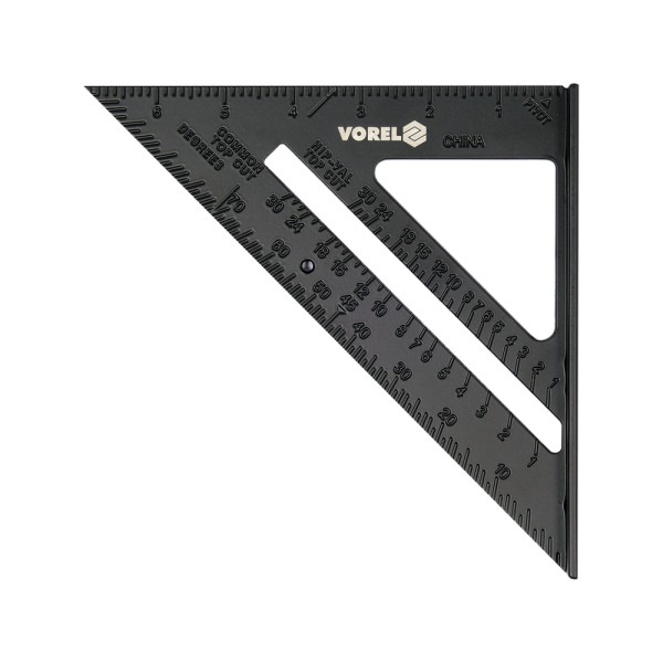 KĄTOWNIK ALUMINIOWY ZE STOPKĄ 250 MM 18377