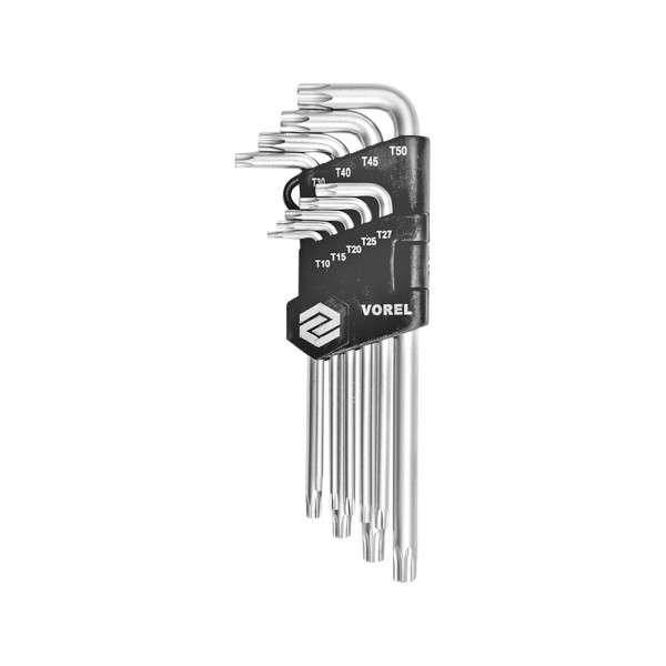 KLUCZE TORX SECURITY T10-T50, CR-V, ZESTAW 9 SZT. 56478