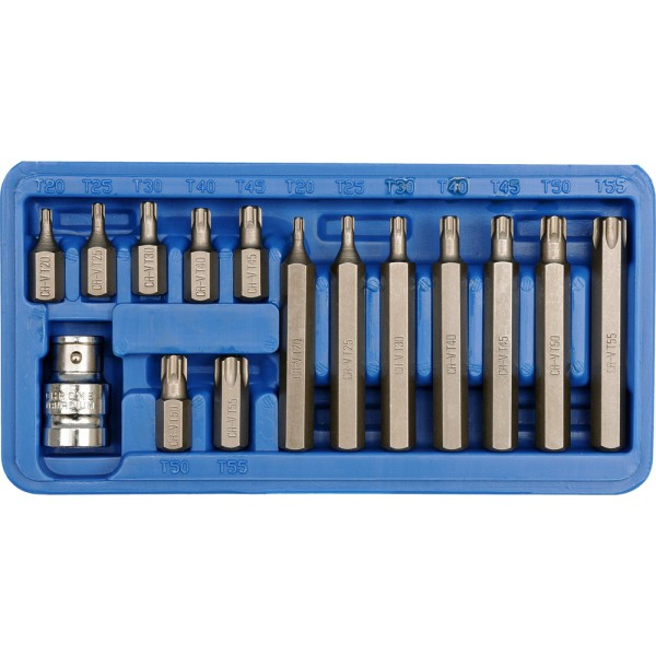 KLUCZE SPECJALNE TORX T20-T55, 15 SZT. 66580