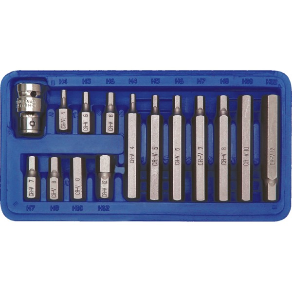 KLUCZE SPECJALNE HEX H4-H12, 15 SZT. 66720
