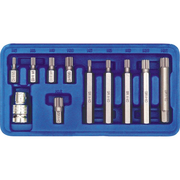 KLUCZE SPECJALNE SPLINE M5-M12, 11 SZT. 66770