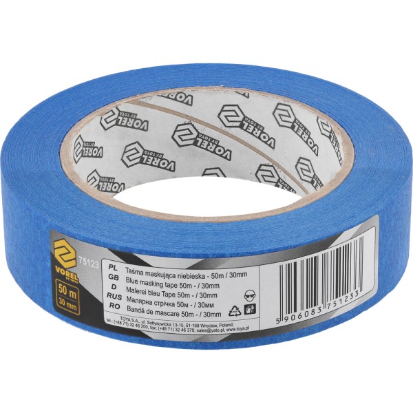 TAŚMA MASKUJĄCA NIEBIESKA 50M/30MM 75123