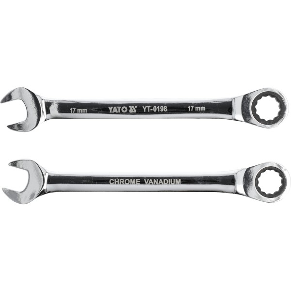 KLUCZ PŁASKO-OCZKOWY Z GRZECHOTKĄ 17 MM YT-0198