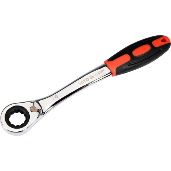 KLUCZ OCZKOWY ODGIĘTY Z GRZECHOTKĄ 14MM YT-02376