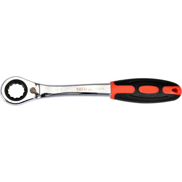 KLUCZ OCZKOWY ODGIĘTY Z GRZECHOTKĄ 17MM YT-02379