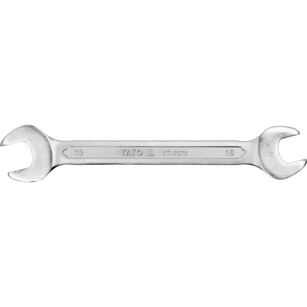 KLUCZ PŁASKI Z POLEROWANĄ GŁÓWKĄ 18X19 MM YT-0373