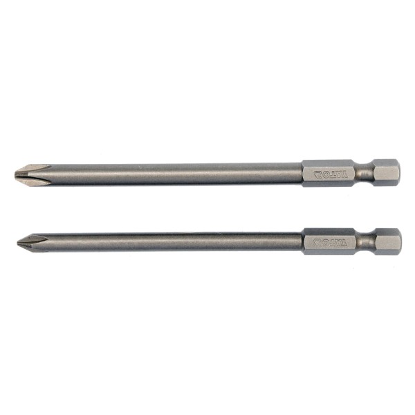 KOŃCÓWKI WKRĘTAKOWE 1/4'', 2 SZT., PHILLIPS: PH1X100MM, PH2X100MM YT-0488