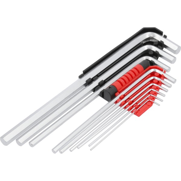 KLUCZE IMBUSOWE HEX, DŁUGIE 1,5-10, ZESTAW 9 SZT. YT-0501