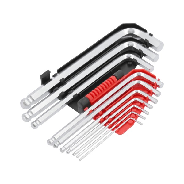 KLUCZE IMBUSOWE HEX, KULKA 2-12 MM, 10 CZ. YT-0509