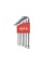 ZESTAW KLUCZY TORX Z KULKĄ DŁUGIE 8CZ. T9-T40 YT-05123