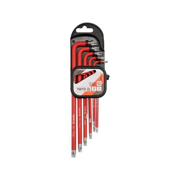 ZESTAW KLUCZY IMBUSOWYCH POWLEKANYCH TORX 10 CZ. YT-0563