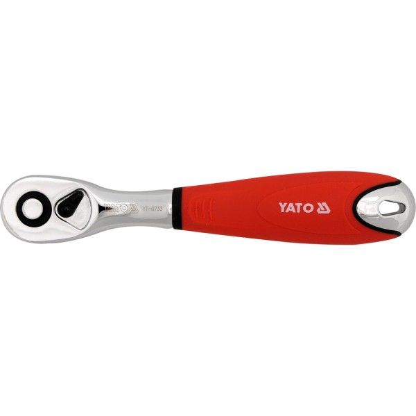 GRZECHOTKA WYGIĘTA, METALOWO-GUMOWA RĘKOJEŚĆ 1/4'' YT-0733