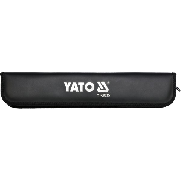 SKŁADANY KLUCZ DO KOŁ SAMOCHODOWYCH W ETUI. NASADKI 17MM, 19MM, 21MM, 23MM YT-08035