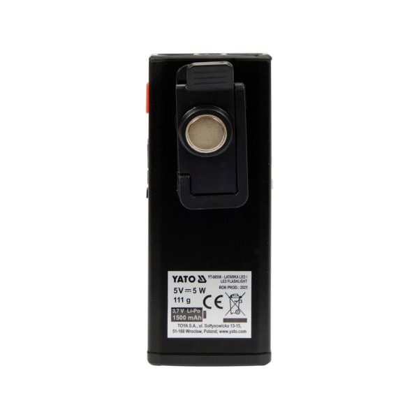 LATARKA ROBOCZA 500LM, LI-PO 3,7V 1500MAH YT-08556