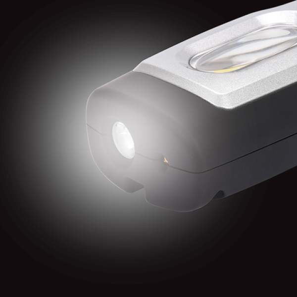 LAMPA WARSZTATOWA 6W COB, 600LM + 250LM, LI-ION 3.7V 2600MAH, IK07, IP54, CRI80 YT-08558