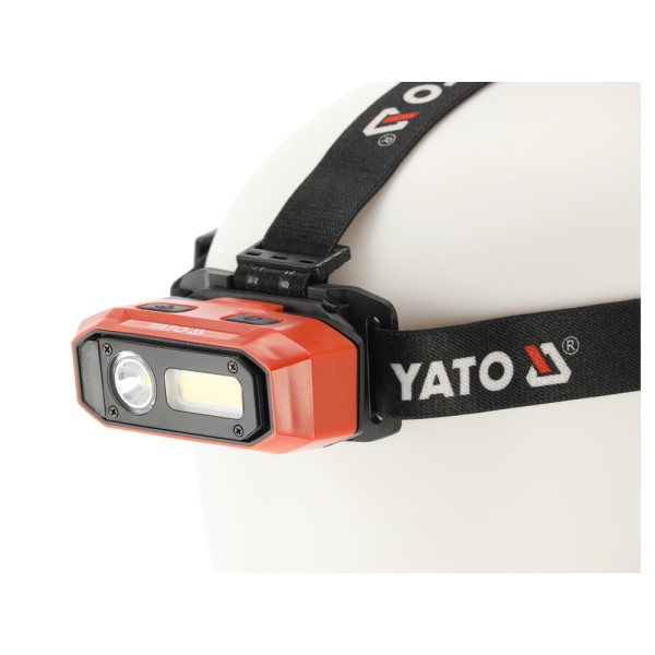 LATARKA CZOŁOWA 800LM, AKU, CZUJNIK RUCHU, LI-ION 3,7V 2200MAH, IP54, PŁYNNA REGULACJA ŚWIATŁA YT-08594
