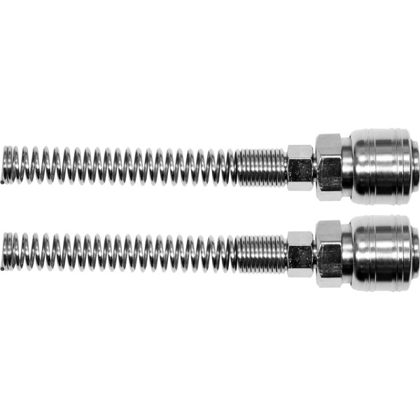 SZYBKOZŁĄCZE  F ZE SPRĘŻYNĄ NA WĄŻ 5X8MM 2 SZTUKI YT-24100