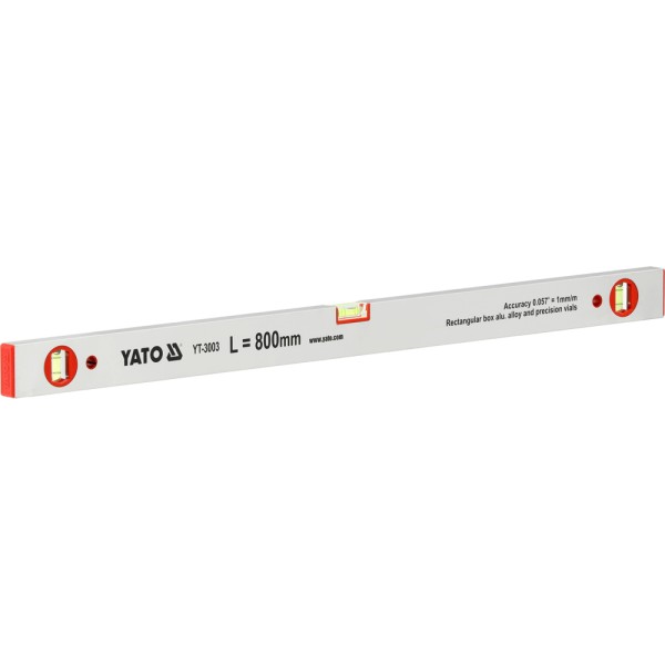 POZIOMNICA ALUMINIOWA, 3 LIBELKI 800 MM YT-3003