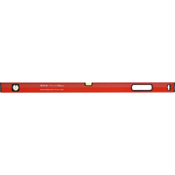 POZIOMNICA MAGNETYCZNA 1000 MM, PROFIL ALUMINIOWY, LAKIEROWANY, DWIE LIBELLE, UCHWYT, DOKŁADNOŚĆ 0,5 MM/M YT-30063