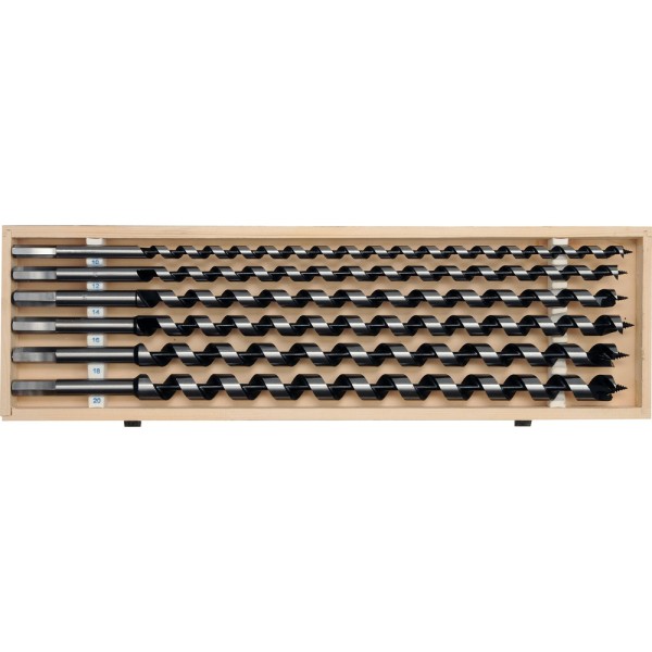 ŚWIDRY DO DREWNA L-460 MM, FI 10-20 MM, ZESTAW 6 SZT. YT-3299