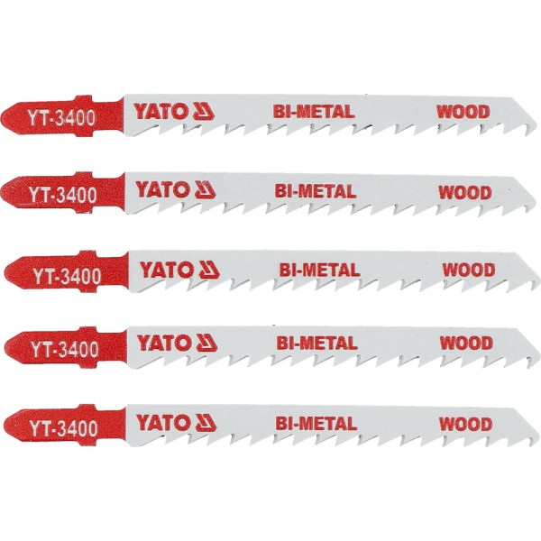 BRZESZCZOT DO WYRZYNARKI BIMETAL TYP T, 6 TPI, DO DREWNA / 5 SZT. YT-3400