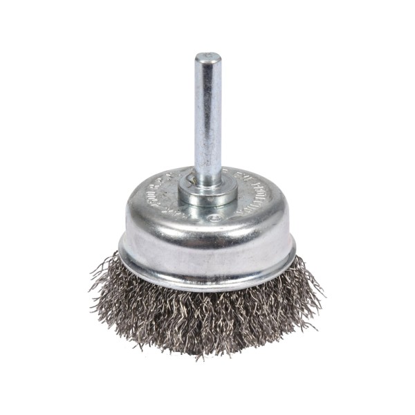SZCZOTKA CZOŁOWA Z TRZPIENIEM 50MM INOX NA WIERTARKĘ YT-47497