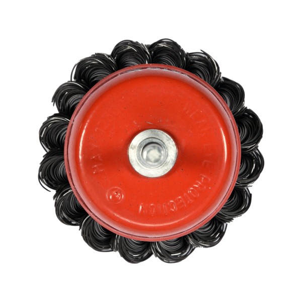SZCZOTKA CZOŁOWA Z TRZPIENIEM 65MM   DRUT PLECIONY YT-47518