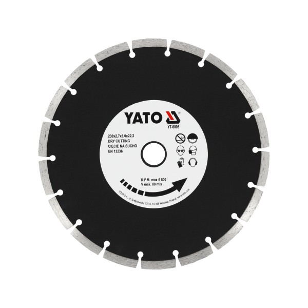 TARCZA DIAMENTOWA, SEGMENTOWA 230 MM YT-6005