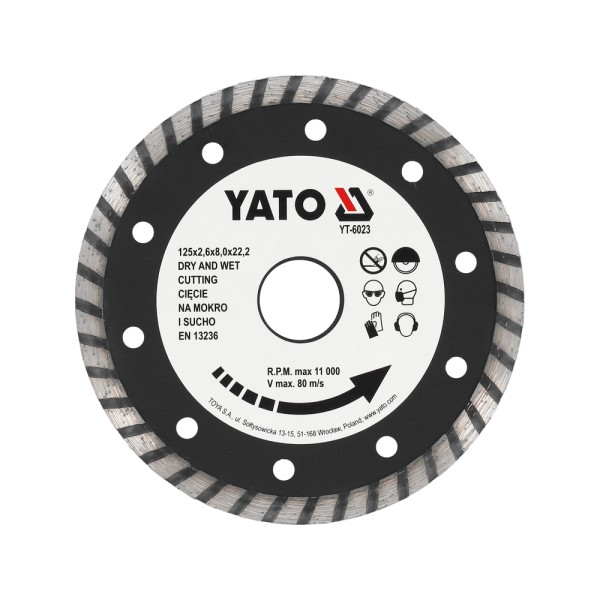 TARCZA DIAMENTOWA, SEGMENT TURBO 125 MM YT-6023