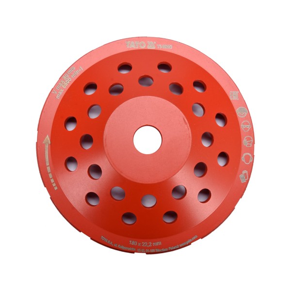 TARCZA SZLIFIERSKA DIAMENTOWA 180MM M14 DO SZLIFOWANIA BETONU I JASTRYCHU YT-60323