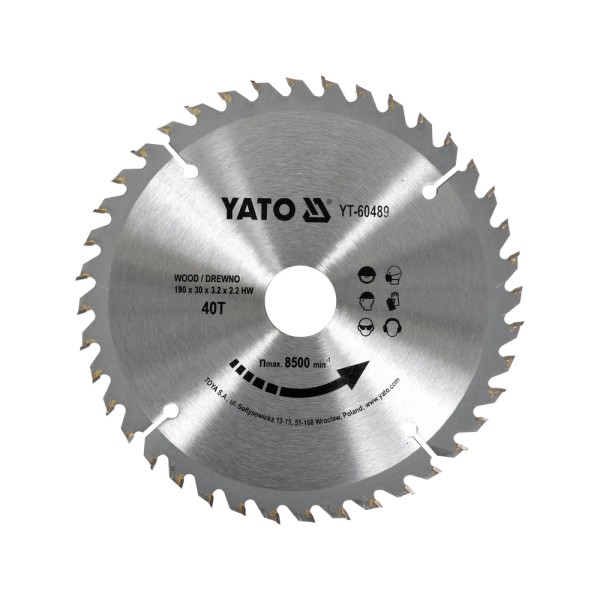 TARCZA WIDIOWA DO DREWNA 190X40TX30MM YT-60489