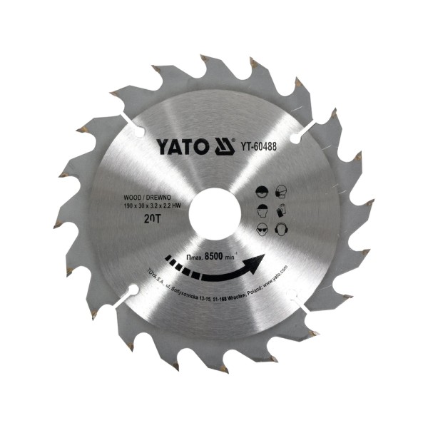TARCZA WIDIOWA 185X18TX20MM YT-6063