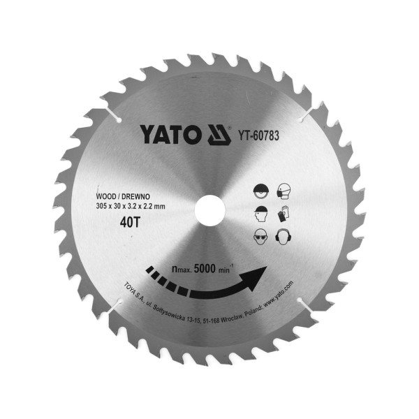 TARCZA WIDIOWA DO DREWNA 305X40TX30MM
DLA YT-82175 YT-60783