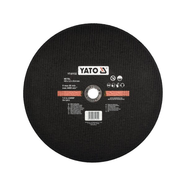 TARCZA DO CIĘCIA METALU 355X3,2X25,4MM DLA YT-82180 YT-61132
