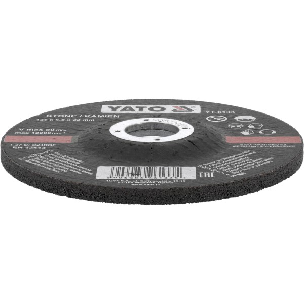 TARCZA DO SZLIFOWANIA KAMIENIA 125X6,8X22 MM YT-6133