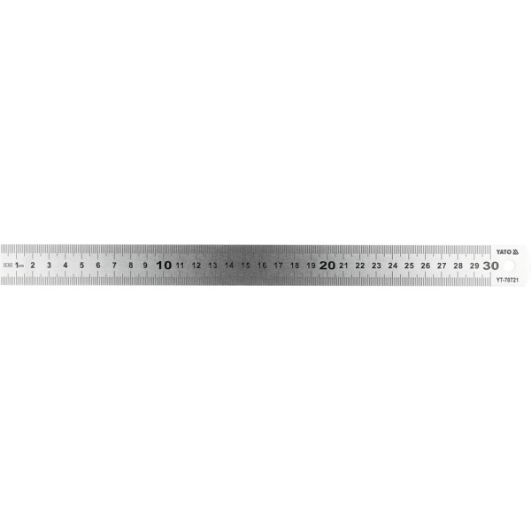 LINIAŁ MIERNICZY STAINLESS STEEL 300MM YT-70721
