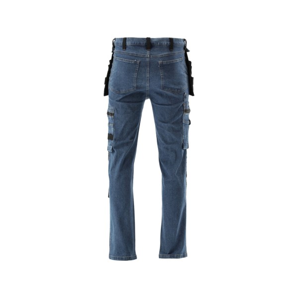 SPODNIE ROBOCZE MONTERSKIE STRETCH JEANS DARK BLUE ROZM. L/XL YT-79053