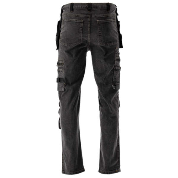 SPODNIE ROBOCZE MONTERSKIE STRETCH JEANS STEEL GREY ROZM. XL YT-79064
