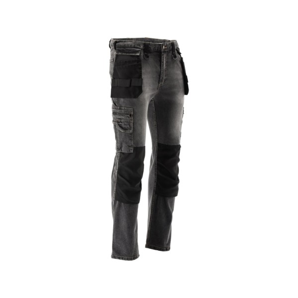 SPODNIE ROBOCZE MONTERSKIE STRETCH JEANS STEEL GREY ROZM. XL YT-79064