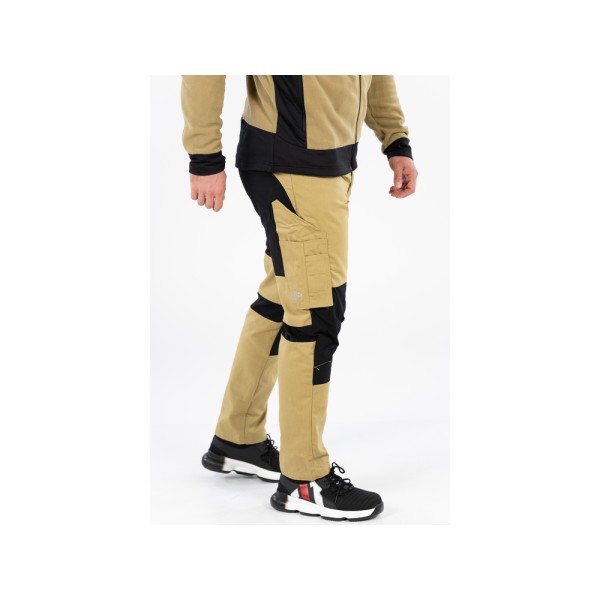 SPODNIE ROBOCZE 4-WAY STRETCH SERWAL KHAKI ROZM. M YT-79131